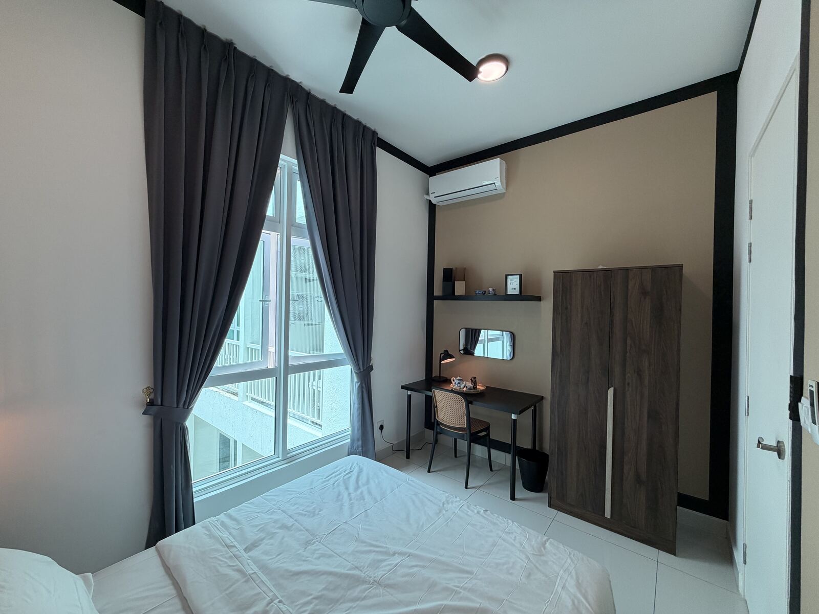The Family Residence, a bedroom prepared for arrival